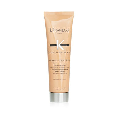 Kerastase Curl Manifesto Creme De Jour Fondamentale Haarcreme, feuchtigkeitsspendende Leave-in-Behandlung zur Reduzierung von Frizz – für lockiges Haar, 150 ml