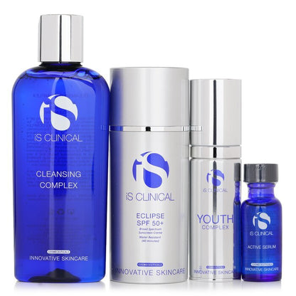 IS Clinical Pure Renewal-Kollektion: Cleansing Compelx 180 ml + Active Serum 15 ml + Youth Complex 30 g + Eclipse SPF 50 Sonnenschutzcreme 100 g, 4 Stk.