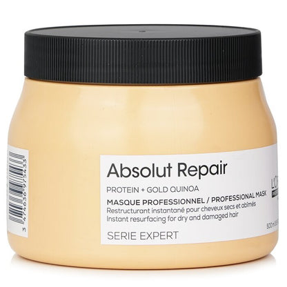 L'Oreal Professionnel Serie Expert - Absolut Repair Gold Quinoa + Protein Instant Resurfacing Mask (für trockenes und strapaziertes Haar) 500ml/16,9oz