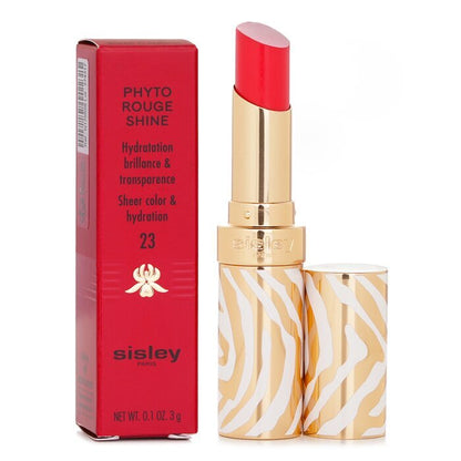 Sisley Phyto Rouge Shine Feuchtigkeitsspendender, glänzender Lippenstift – Nr. 23 Sheer Flamingo, 3 g/0,1 oz