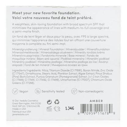 Jane Iredale PurePressed Base Mineral Foundation Nachfüllpackung LSF 20 - Amber 9,9 g/0,35 oz
