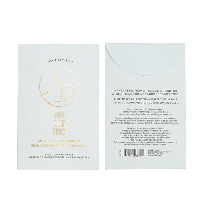 Paddywax Impressions Autoduft – You Got This, 2er-Pack
