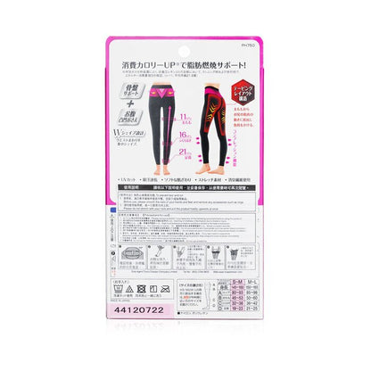 SlimWalk Compression Leggings with Taping Function for Sports -  Black (Size: S-M) 1pair