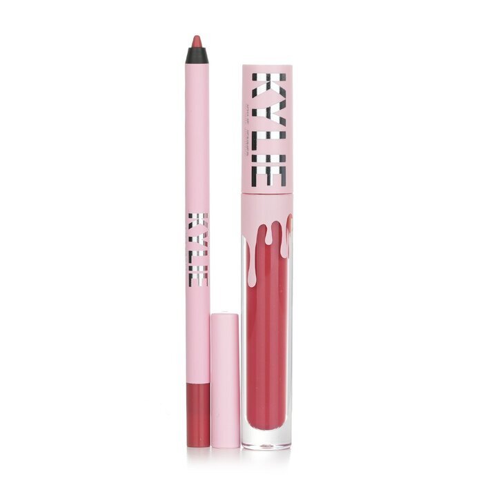 Kylie By Kylie Jenner Matte Lip Kit: Matter flüssiger Lippenstift 3 ml + Lipliner 1,1 g – Nr. 500 Kristen Matte, 2-tlg.
