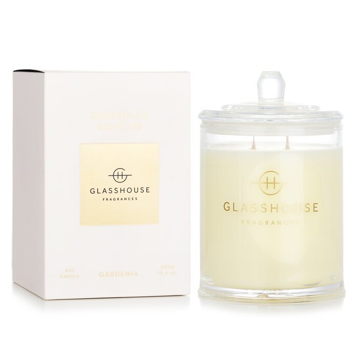 Glasshouse Dreifach-Duftkerze aus Soja – Marseille Memoir (Gardenie) 380 g/13,4 oz