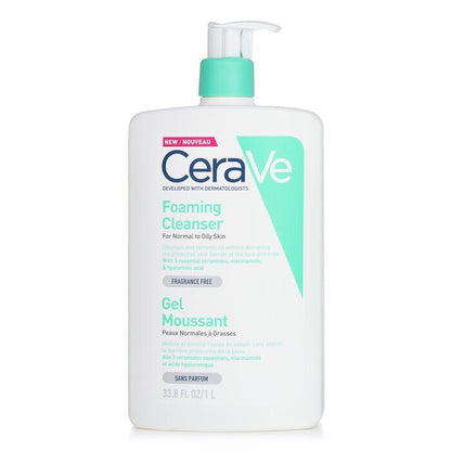 CeraVe Schaumreiniger für normale bis fettige Haut (mit Pumpe) 1000ml/33,8oz