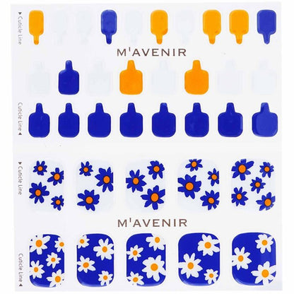 Mavenir Nagelaufkleber (gemustert) – # Daisy Flower Garden Pedi, 36 Stück