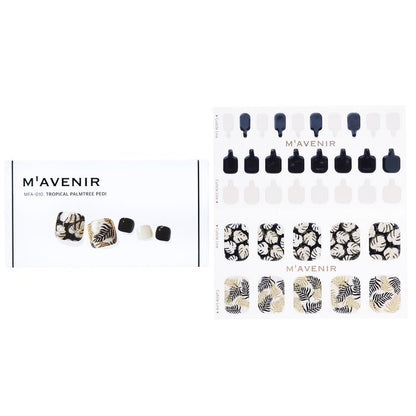 Mavenir Nagelaufkleber (gemustert) – # Tropical Palmtree Pedi 36 Stück