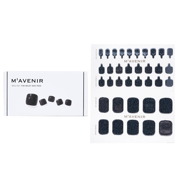 Mavenir Nagelaufkleber (Schwarz) – # The Milky Way Pedi 36 Stück