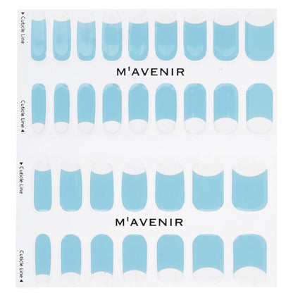Mavenir Nagelaufkleber (blau) – # Cremeblau Mattnagel 32 Stück