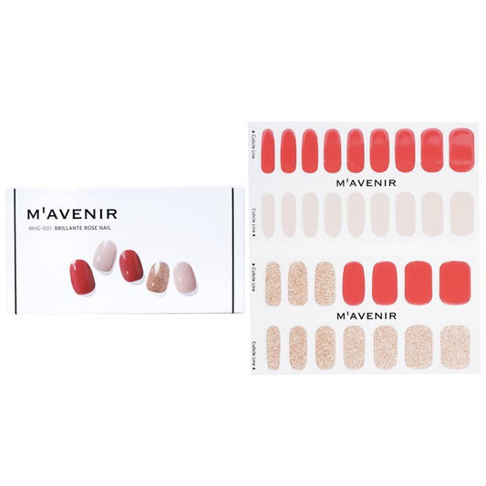 Mavenir Nagelaufkleber (Pink) – # Brillante Rose Nail 32 Stück