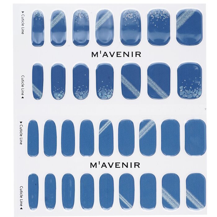 Mavenir Nagelaufkleber (blau) – # Deep Shell Blue Nail, 32 Stück