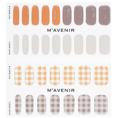 Mavenir Nagelaufkleber (gemustert) – # Autumn Picnic Check Nail 32 Stück