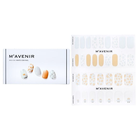 Mavenir Nagelaufkleber (weiß) – # White Cow Nail 32 Stück