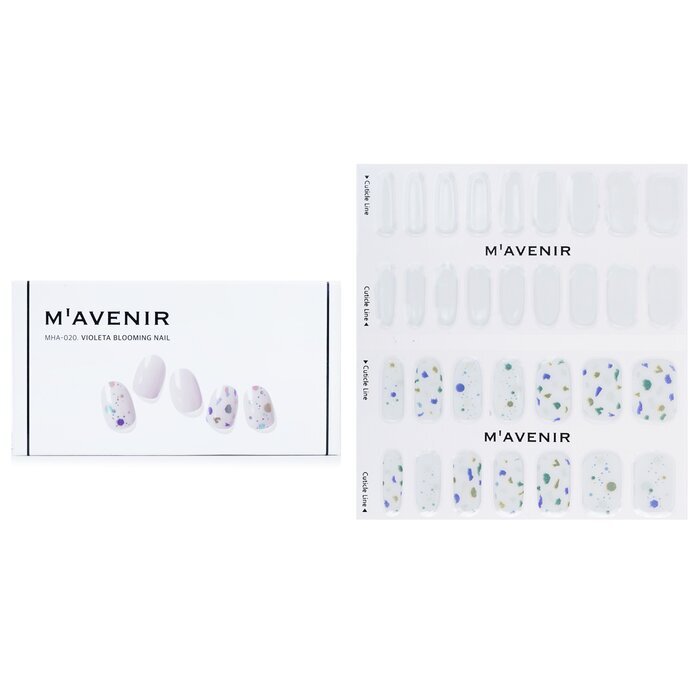 Mavenir Nagelaufkleber (Weiß) – # Violeta Blooming Nail 32 Stück