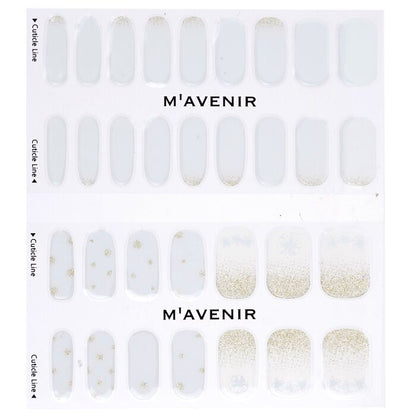 Mavenir Nagelaufkleber (weiß) – # White April Nail, 32 Stück