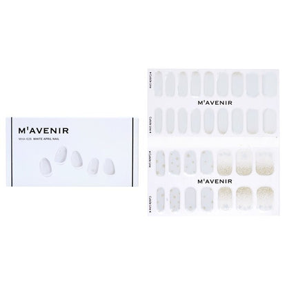 Mavenir Nagelaufkleber (weiß) – # White April Nail, 32 Stück