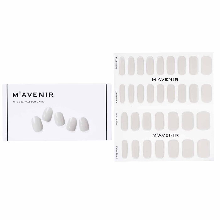 Mavenir Nagelaufkleber (weiß) – # Blassbeige Nägel, 32 Stück