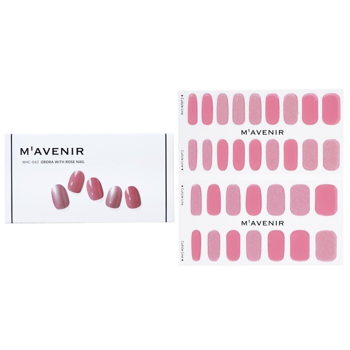 Mavenir Nagelaufkleber (Pink) – # Orora mit Rosennagel, 32 Stück