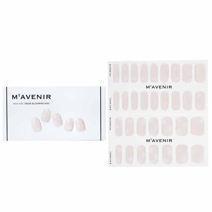 Mavenir Nagelaufkleber (weiß) – # Snow Blooming Nail, 32 Stück