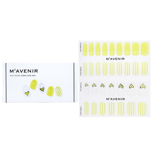 Mavenir Nagelaufkleber (Gelb) – # Cheer Love Nail 32 Stück