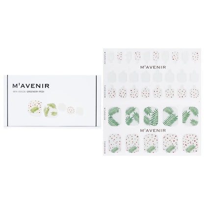 Mavenir Nagelaufkleber (gemustert) – # Greenery Pedi, 36 Stück