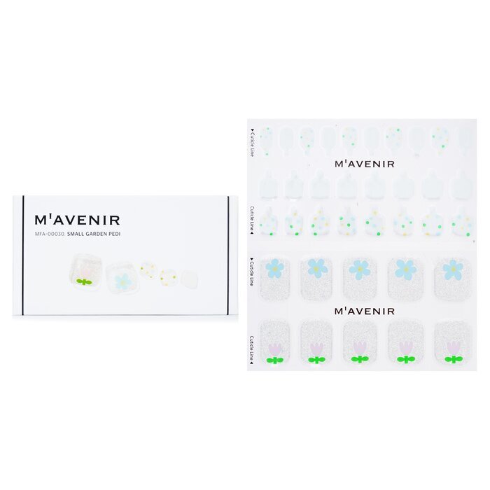 Mavenir Nagelaufkleber (weiß) – # Small Garden Pedi, 36 Stück