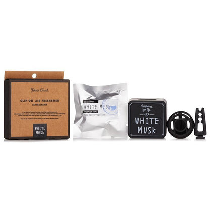 John's Blend Clip-On-Lufterfrischer, Autoduft – Weißer Moschus, 1 Stück