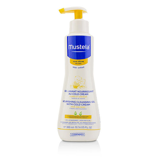 Mustela Pflegendes Reinigungsgel mit Cold Cream für Haar und Körper – für trockene Haut, 300 ml