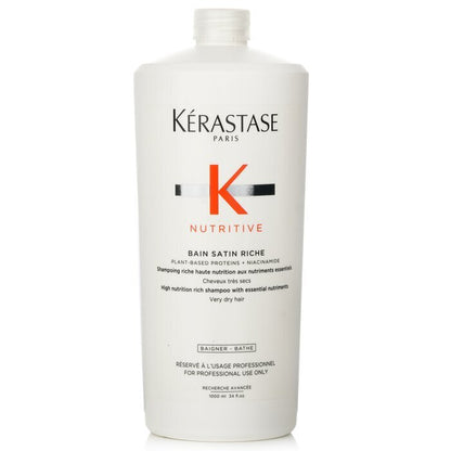 Kerastase Nutritive Bain Satin Riche High Nutrition Reichhaltiges Shampoo mit essentiellen Nährstoffen (sehr trockenes Haar) 1000ml/34oz