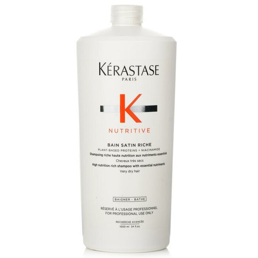Kerastase Nutritive Bain Satin Riche High Nutrition Reichhaltiges Shampoo mit essentiellen Nährstoffen (sehr trockenes Haar) 1000ml/34oz