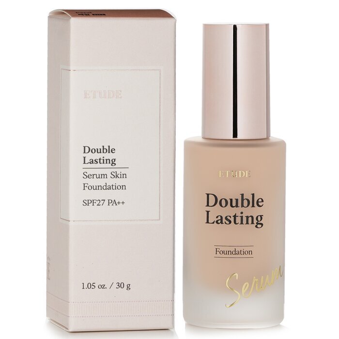 Etude House Double Lasting Serum Skin Foundation LSF 27 – Nr. 21C1 Blütenblatt, 30 g