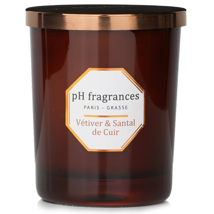 pH fragrances Duftkerze – Vetiver &amp; Santal De Cuir 180g/6,3oz