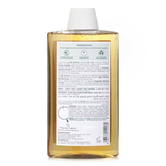 Klorane Shampoo mit Kamille (aufhellt blondes Haar) 400 ml/13,5 oz
