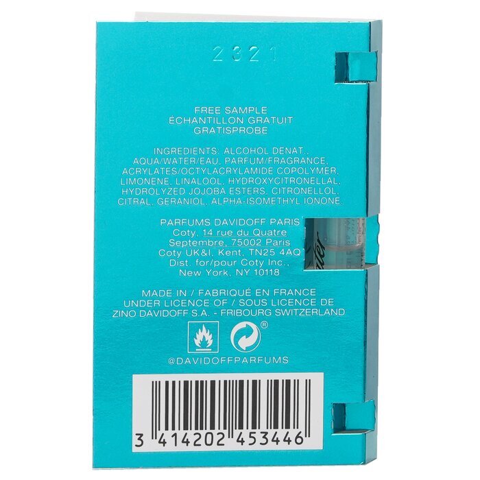 Davidoff Cool Water Edt Spray (Miniature) 1.2ml