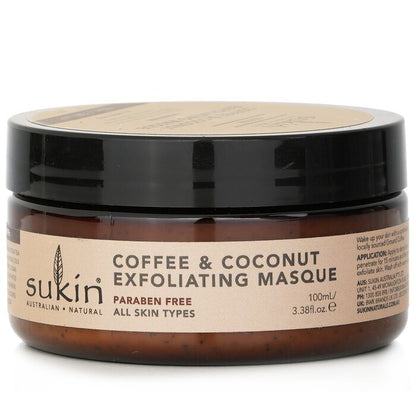 Sukin – Natürliche Peeling-Maske mit Kaffee und Kokosnuss, 100 ml