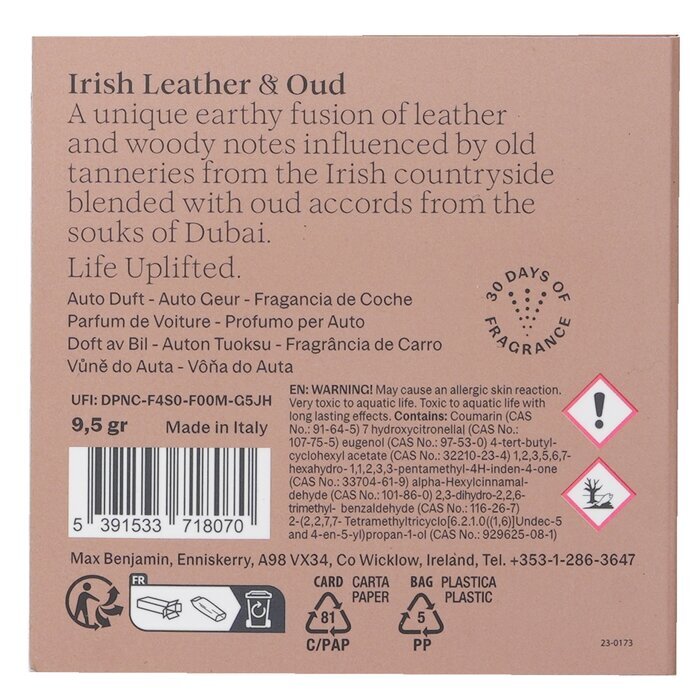 Max Benjamin Autoduft-Nachfüller - Irish Leather &amp; Oud, 1 Stück
