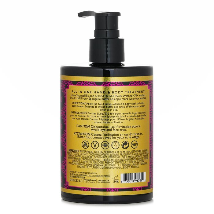 Spongelle Hand- und Körperwaschmittel – Bulgarische Rose, 325 ml