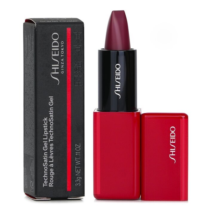 Shiseido Technosatin Gel-Lippenstift – Nr. 411 Scarlet Cluster, 3,3 g/0,11 oz