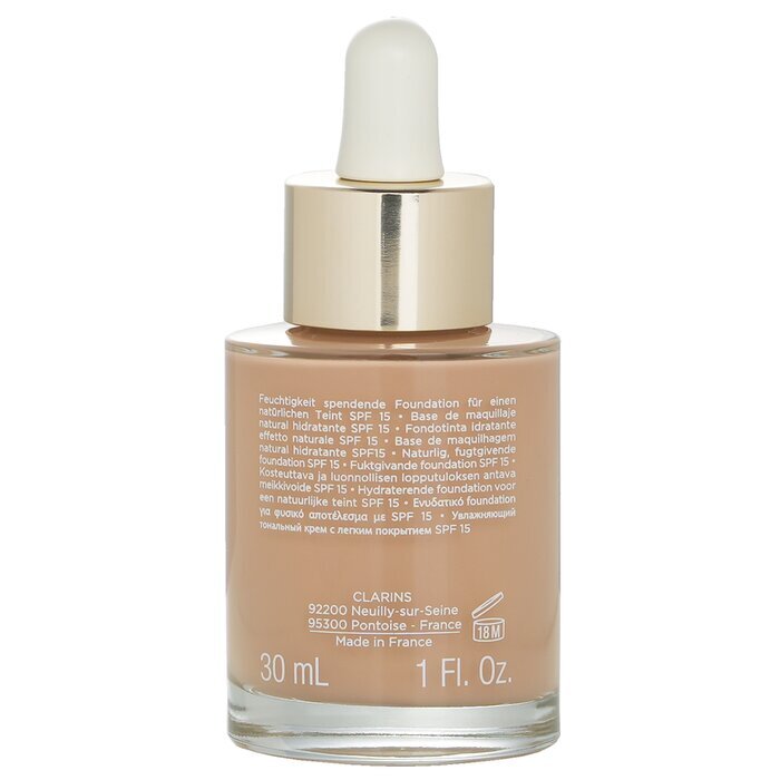 Clarins Skin Illusion Natürliche feuchtigkeitsspendende Grundierung LSF 15 – Nr. 108,5 Cashew, 30 ml