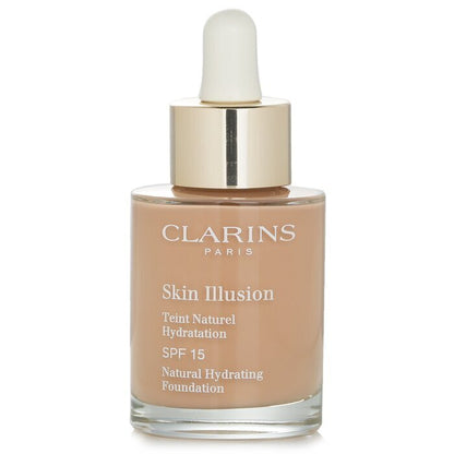 Clarins Skin Illusion Natürliche feuchtigkeitsspendende Grundierung LSF 15 – Nr. 108,5 Cashew, 30 ml