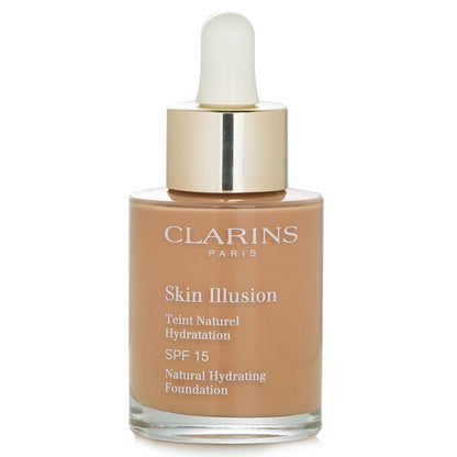 Clarins Skin Illusion Natürliche feuchtigkeitsspendende Grundierung SPF 15 – Nr. 112,3 Sandelholz, 30 ml