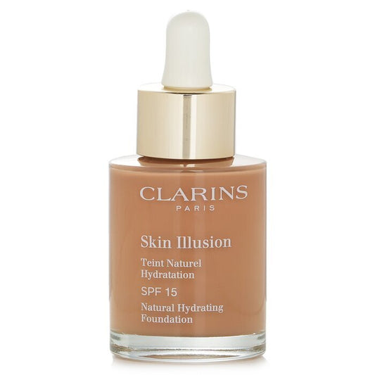 Clarins Skin Illusion Natürliche feuchtigkeitsspendende Grundierung SPF 15 – Nr. 113 Kastanie, 30 ml