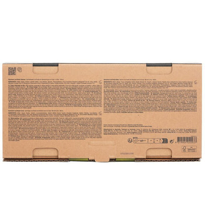 Aesop Rousing Rhythms Set: Geranium Leaf Body Cleanser 100 ml + Geranium Leaf Body Balm 100 ml + Geranium Leaf Body Scrub 180 ml 3-tlg. + Tasche