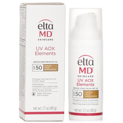 EltaMD UV AOX Elements getönter mineralischer Sonnenschutz fürs Gesicht LSF 50, 48 g