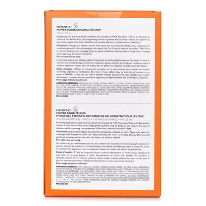 Full Size Potent C Vitamin C Brighteners 2 Piece Kit: Potent C Power Scrub + Potent C Hydra Gel Eye Patches 120ml