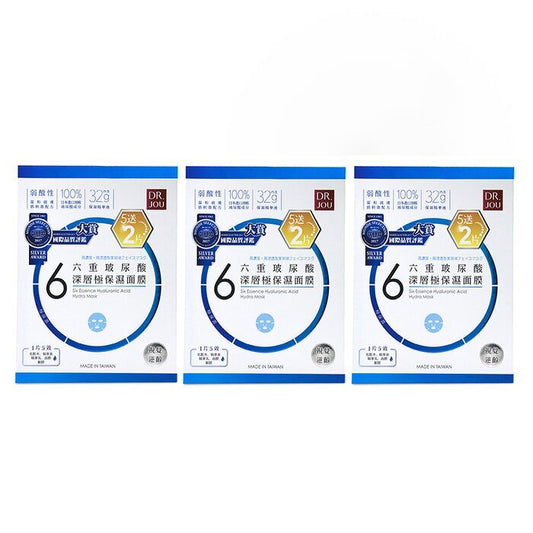 DR. JOU (By Dr. Morita) 【Super Saver Pack】Six Essence Hyaluronic Acid Hydra Mask x3 7pcs x3