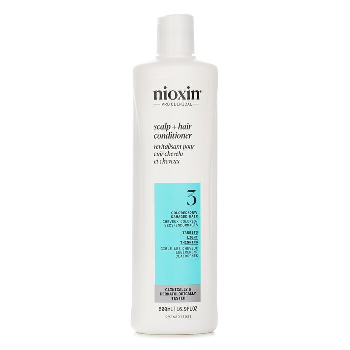 Nioxin Density System 3 Scalp Therapy Conditioner (Colored Hair, Light Thinning, Color Safe) 500ml