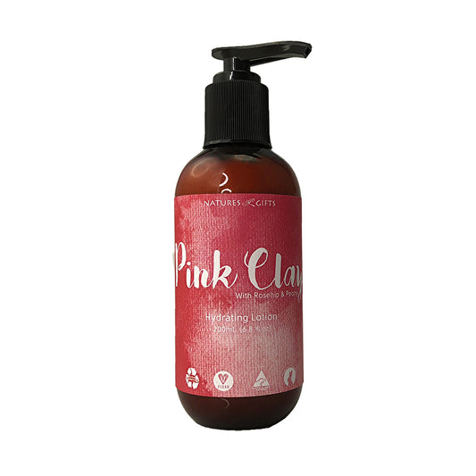 Clover Fields Natures Gifts Essentials Pink Clay With Rosehip & Peony Hydrating Lotion 200ml