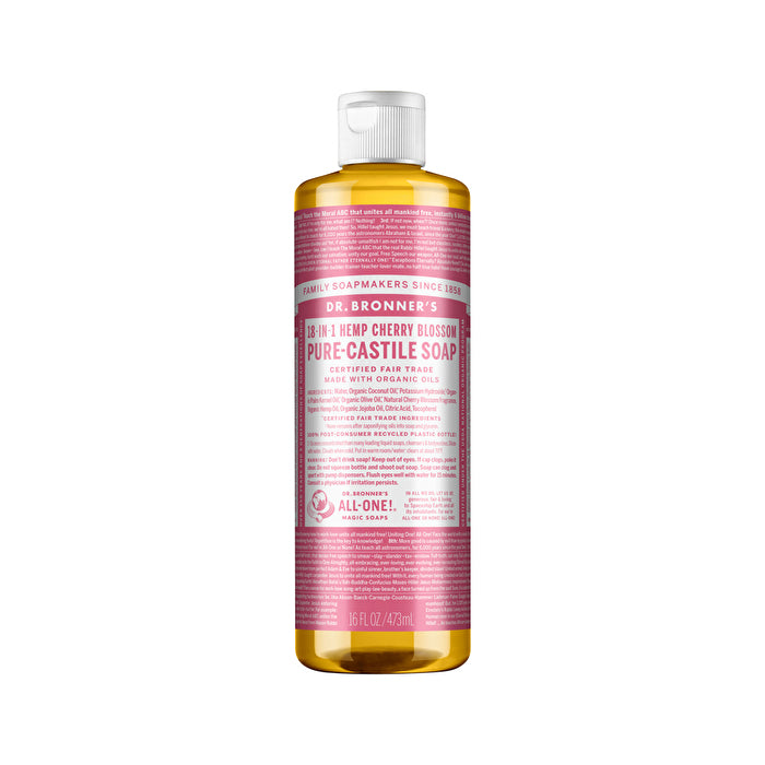 Dr. Bronners Pure-castile Magic Soap Liquid (18-in-1) Cherry Blossom 473ml